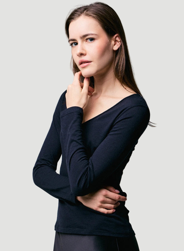 Soft Touch Long Sleeve V-Neck T-Shirt