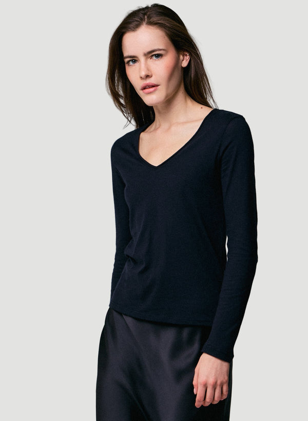 Soft Touch Long Sleeve V-Neck T-Shirt
