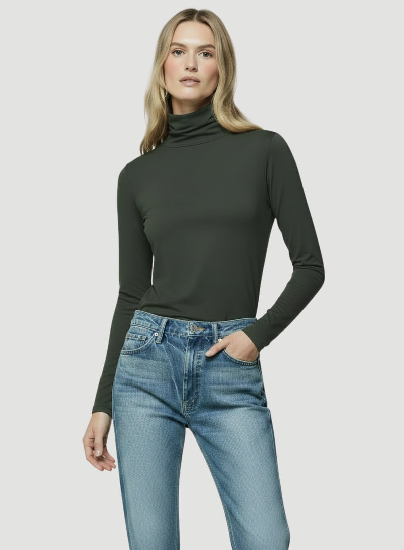 Soft Touch Long Sleeve Turtleneck for Women NOIR – Majestic