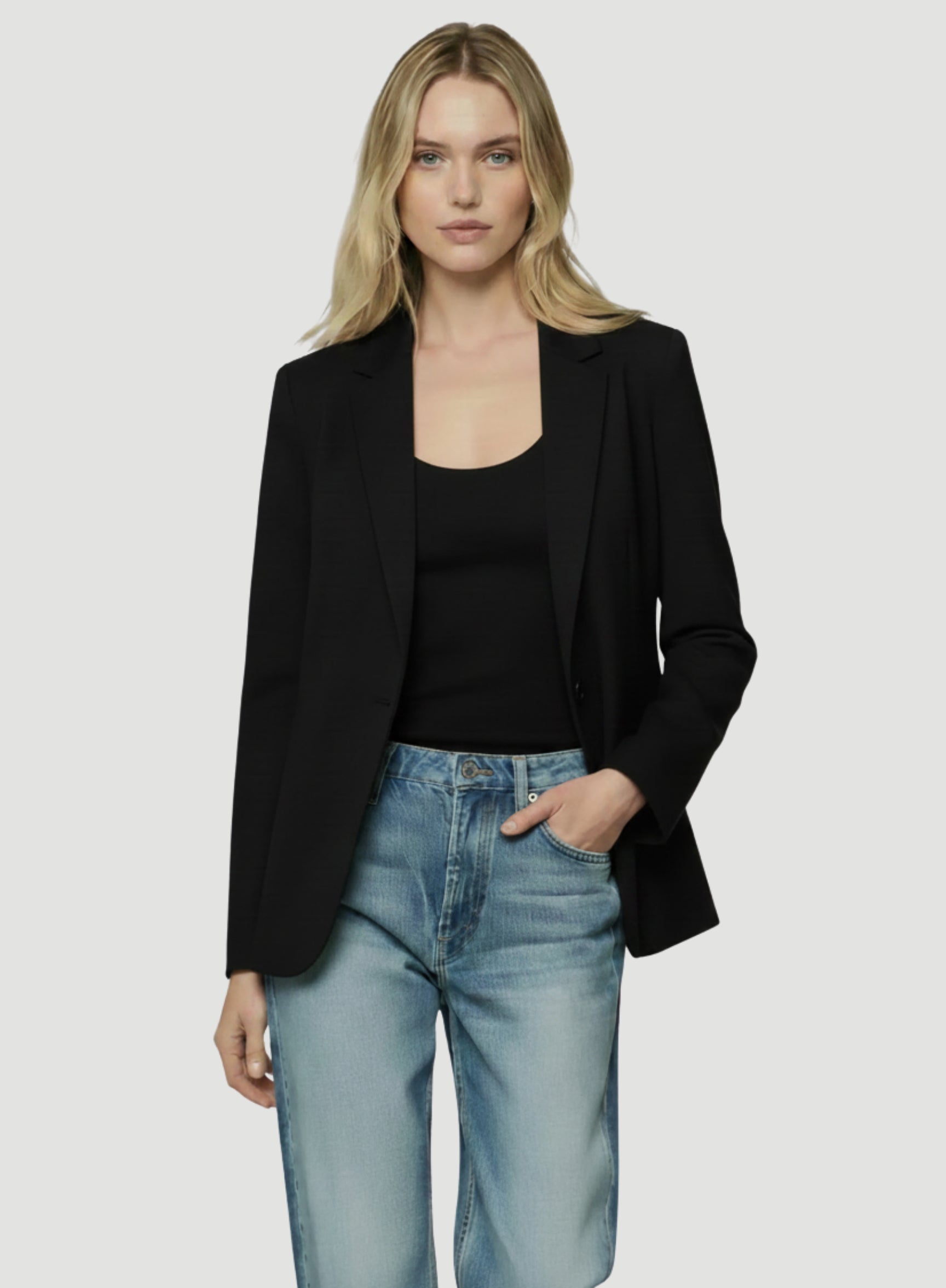 Soft Touch One Button Blazer | Blazers for Women – Majestic Filatures ...