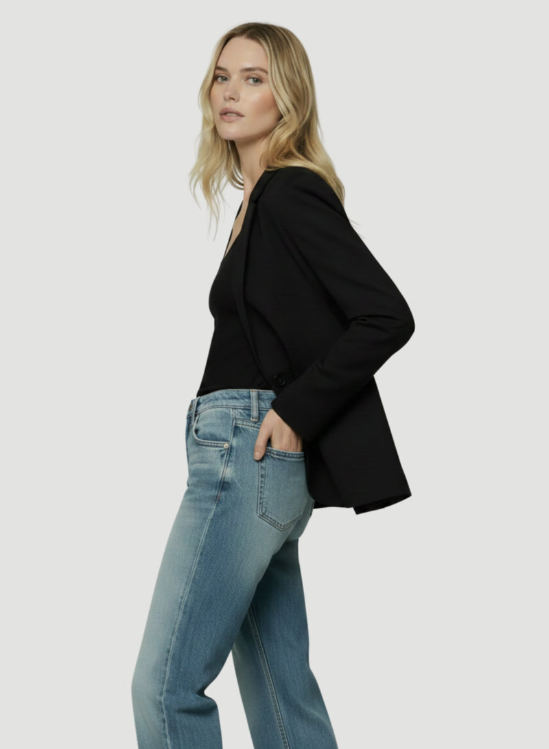 Soft Touch One Button Blazer | Blazers for Women – Majestic Filatures ...