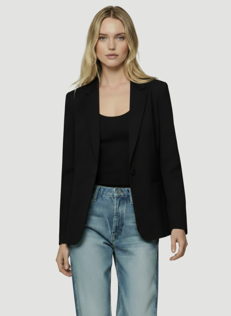 Soft Touch One Button Blazer | Blazers for Women – Majestic Filatures ...