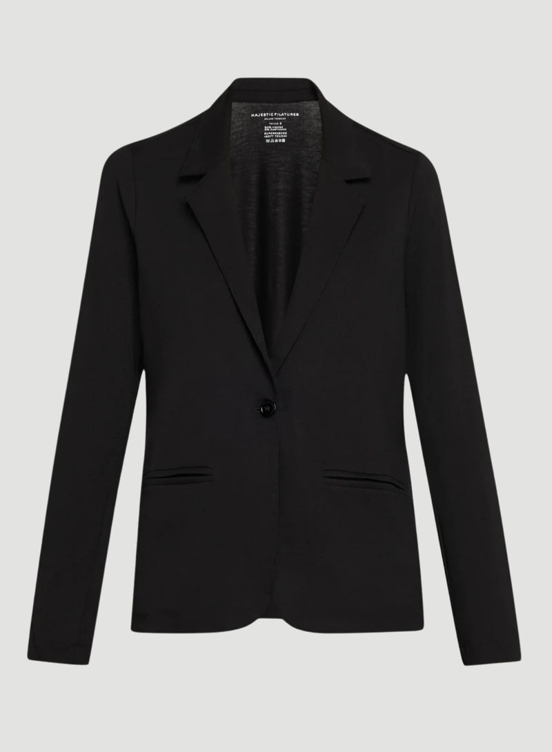 Soft Touch One Button Blazer | Blazers for Women – Majestic Filatures ...