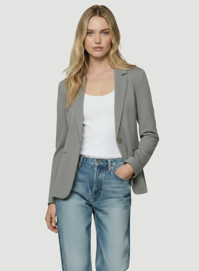 Soft Touch One Button Blazer | Blazers for Women – Majestic Filatures ...