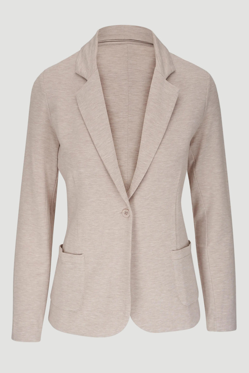 French Terry Looped Interior One Button Blazer