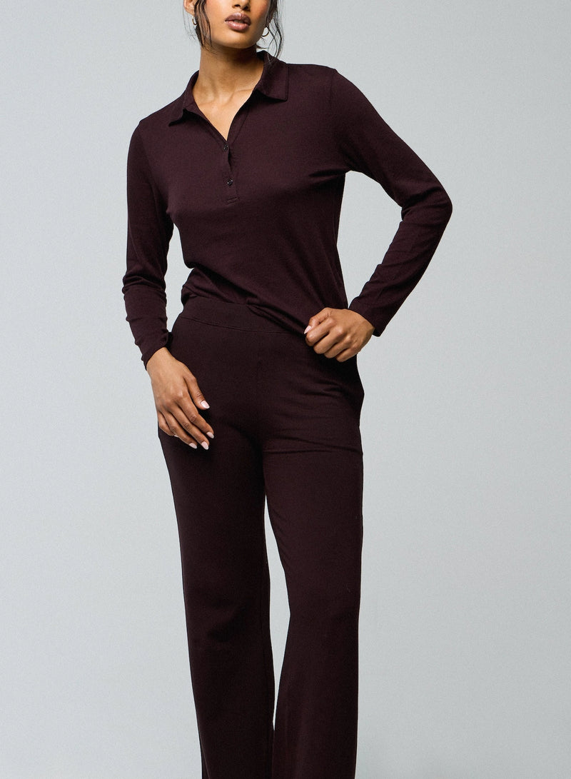 French Terry Wide Leg Pant
