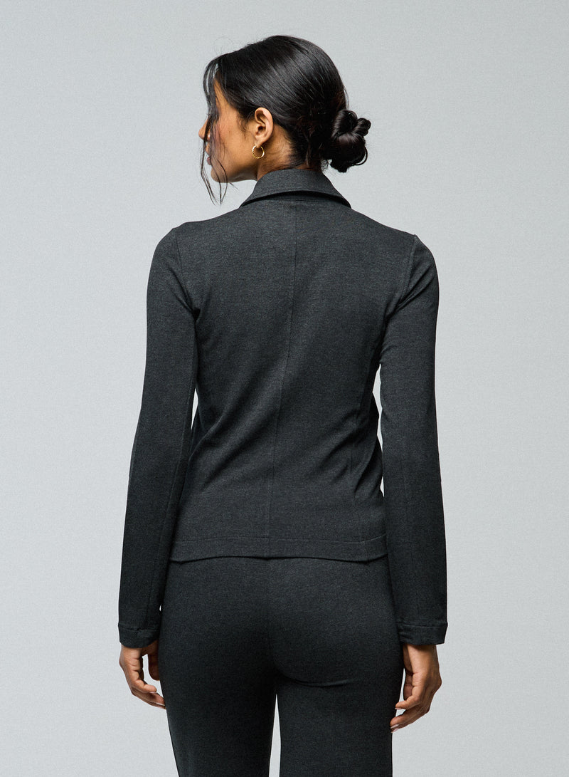 French Terry Brushed Fleece Moto Jacket - JACKET - Majestic Filatures North America