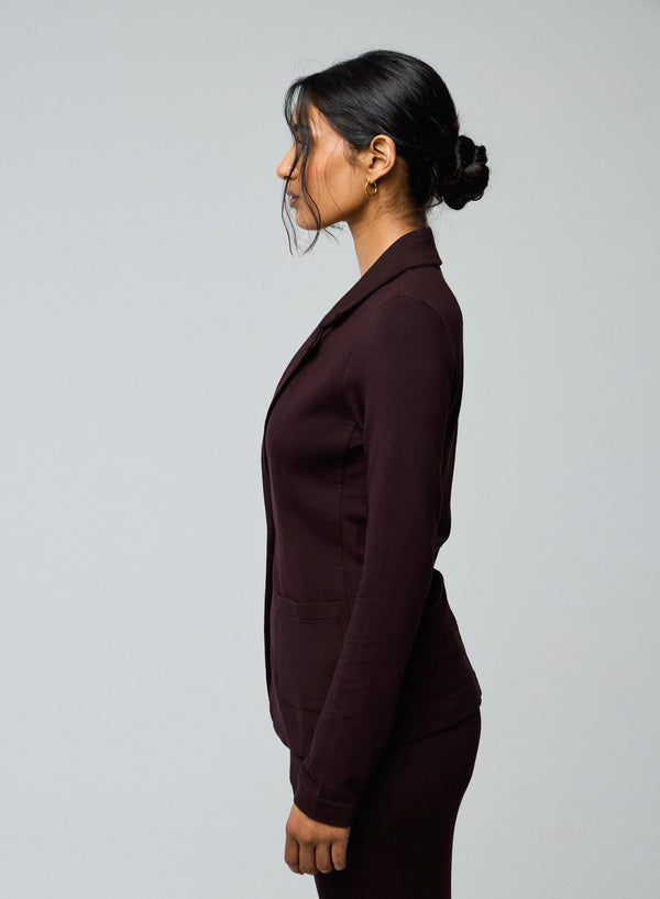 French Terry Brushed Fleece One-Button Blazer - JACKET - Majestic Filatures North America