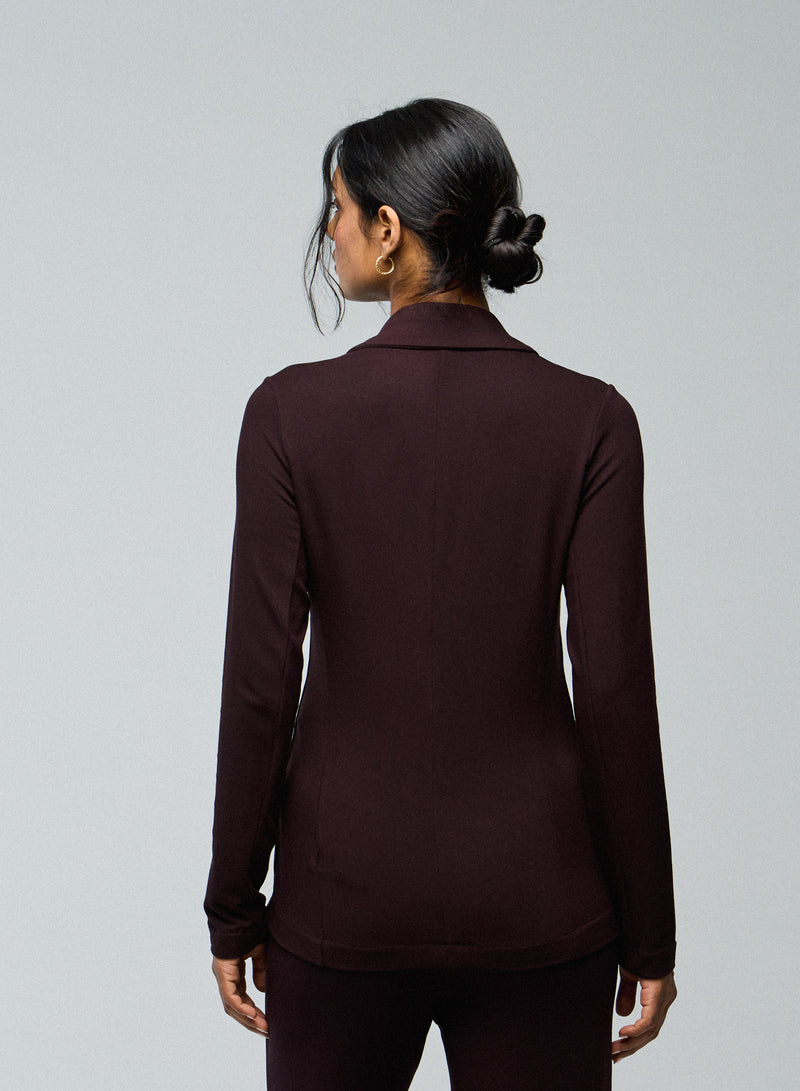 French Terry Brushed Fleece One-Button Blazer - JACKET - Majestic Filatures North America