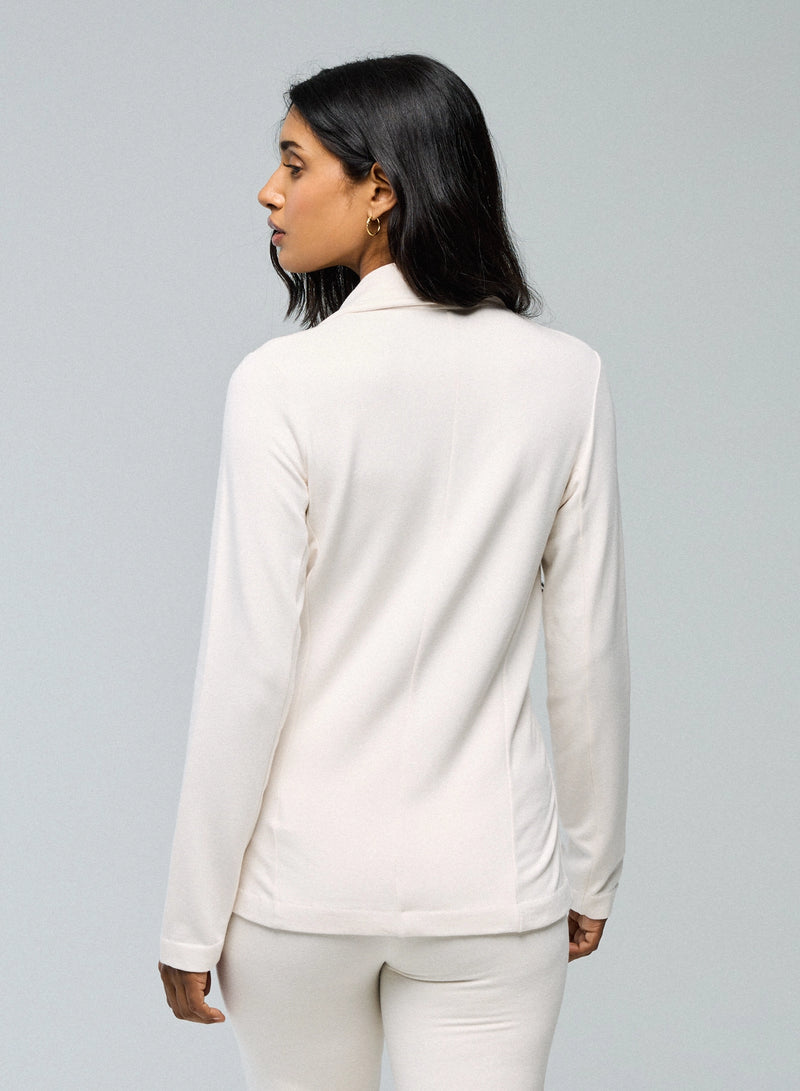 French Terry Looped One-Button Blazer - JACKET - Majestic Filatures North America