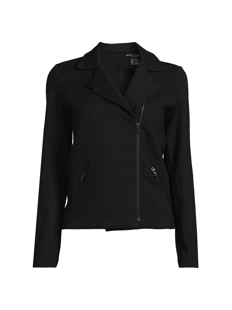 French Terry Brushed Fleece Moto Jacket - JACKET - Majestic Filatures North America