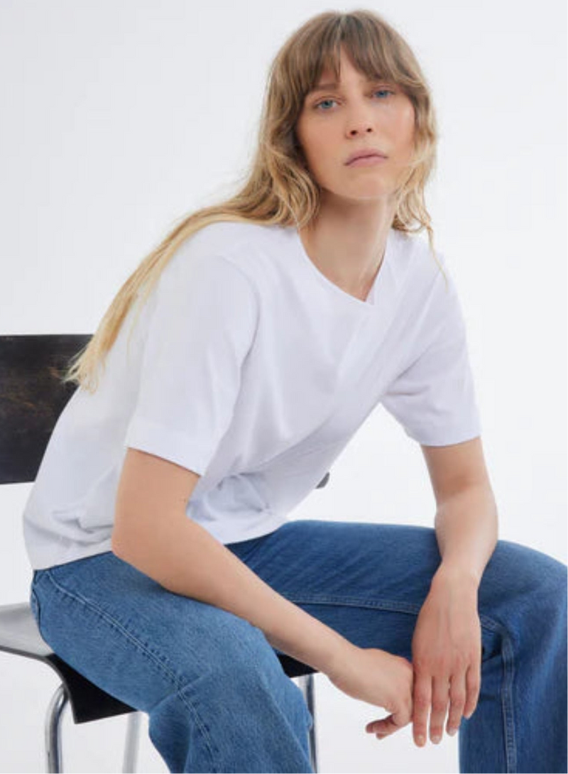 Deluxe Cotton Boyfriend Short Sleeve Crewneck Tee