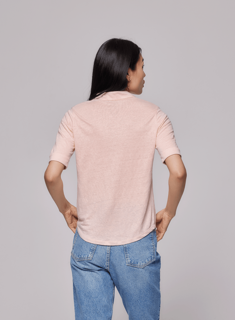 Stretch Linen 3/4 Sleeve Pocket Shirt - SHIRT - Majestic Filatures North America