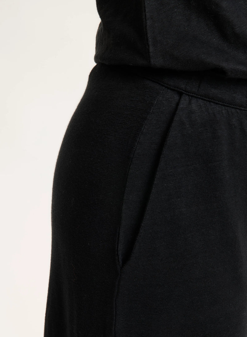 Stretch Linen Wide Leg Pant