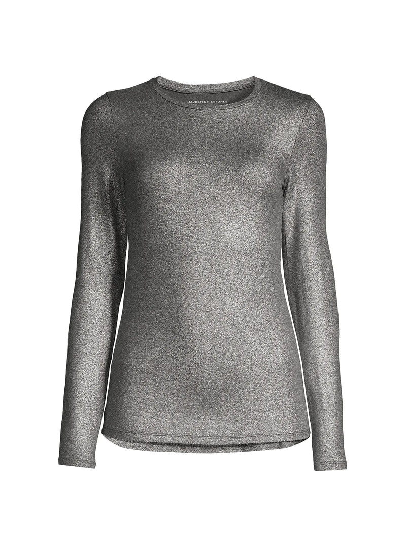Soft Touch Metallic Long Sleeve Crewneck