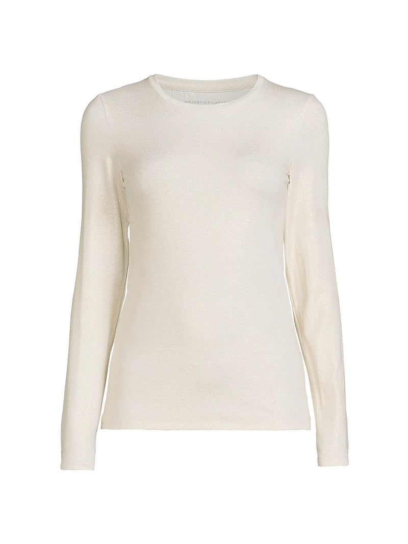 Soft Touch Metallic Long Sleeve Crewneck