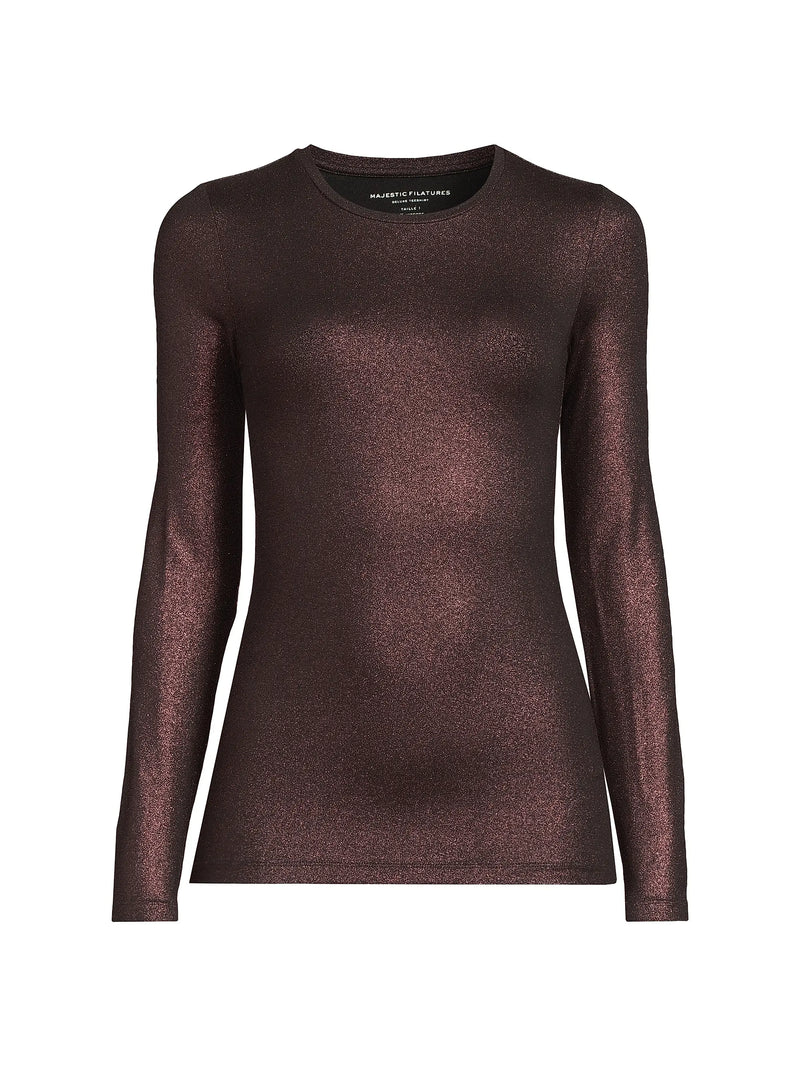 Soft Touch Metallic Long Sleeve Crewneck