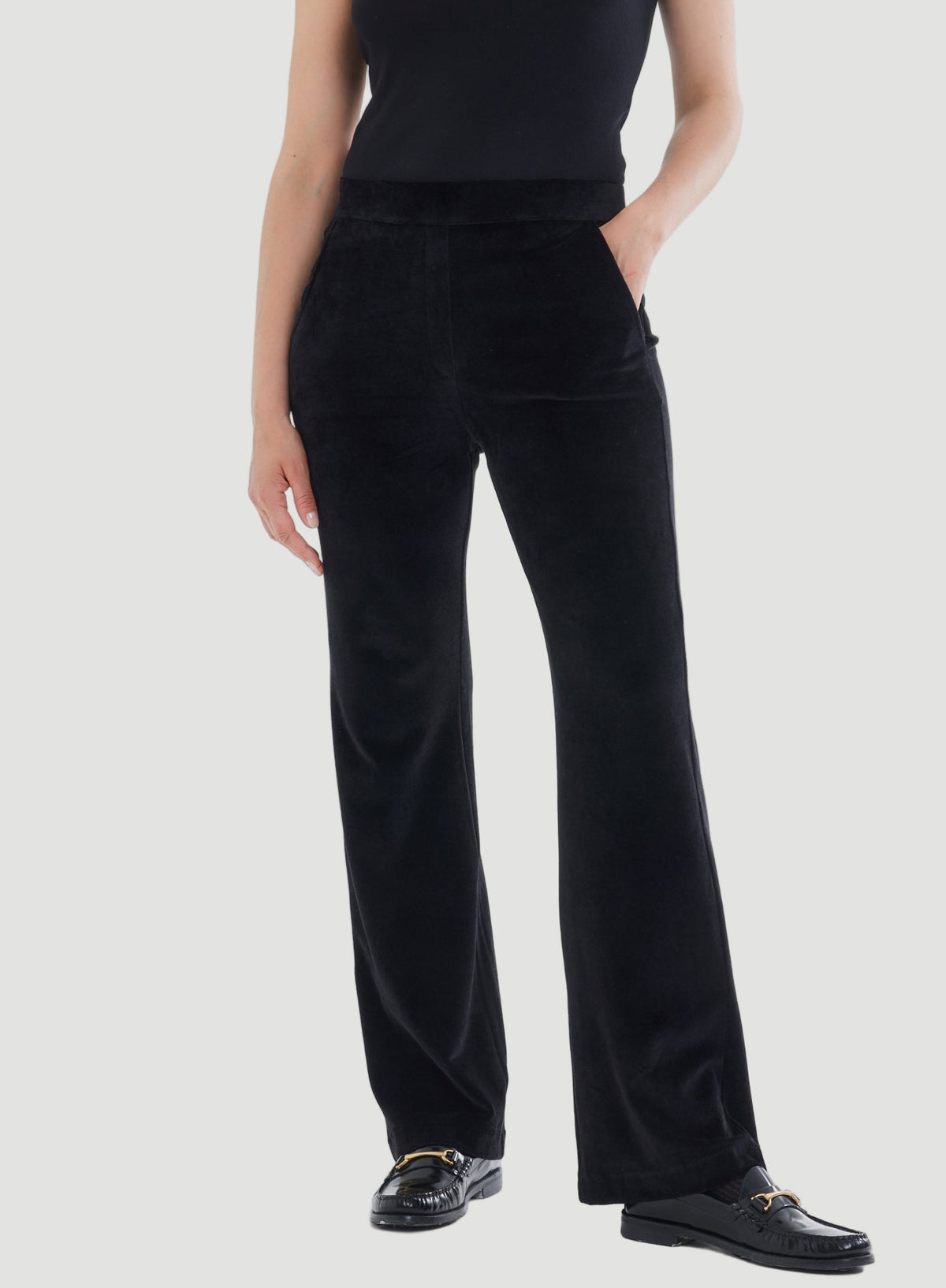 Velour Wide Leg Pant | Wide Leg Pants for Women – Majestic