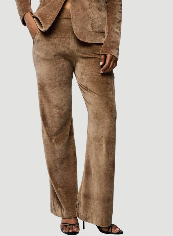 Velour Wide Leg Pant - BOTTOMS - Majestic Filatures North America