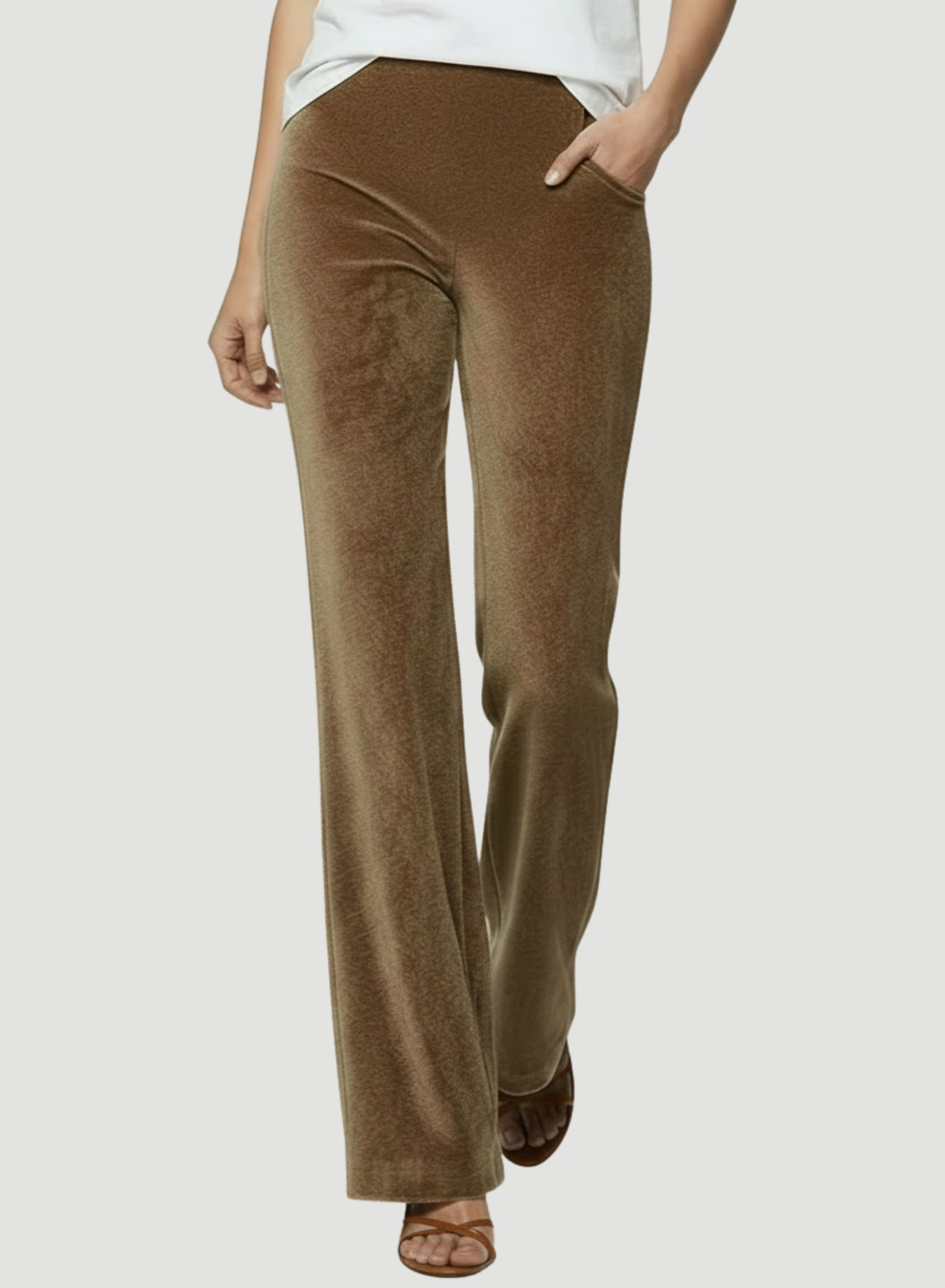 Velour Wide Leg Pant | Wide Leg Pants for Women – Majestic
