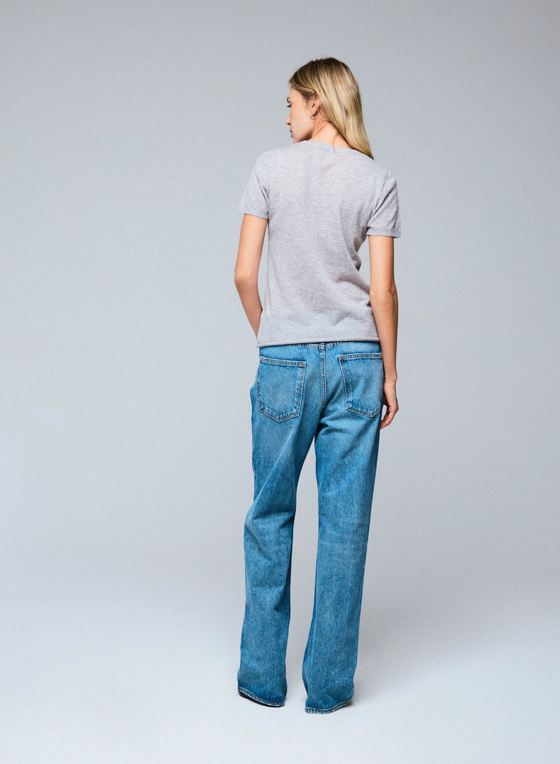 100% Machine Washable Cashmere Short Sleeve Crewneck T-Shirt - CREW S/S - Majestic Filatures North America