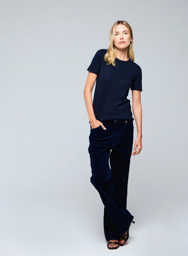 100% Machine Washable Cashmere Short Sleeve Crewneck T-Shirt - CREW S/S - Majestic Filatures North America