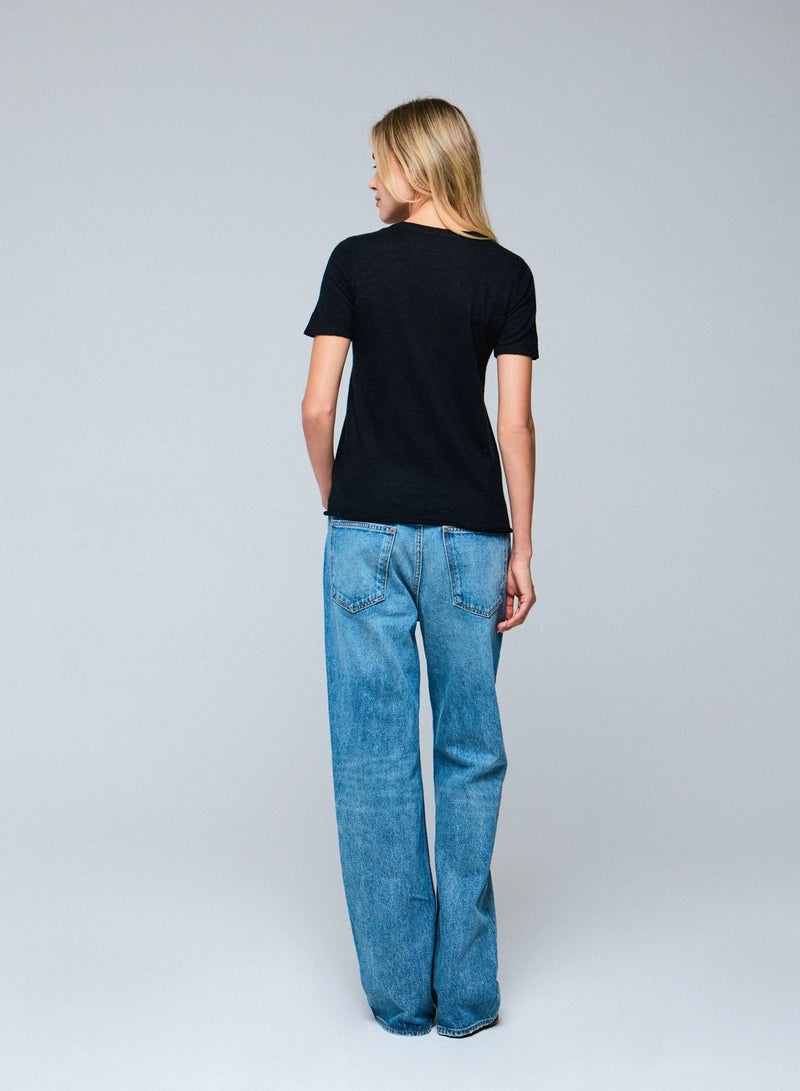 100% Machine Washable Cashmere Short Sleeve Crewneck T-Shirt - CREW S/S - Majestic Filatures North America