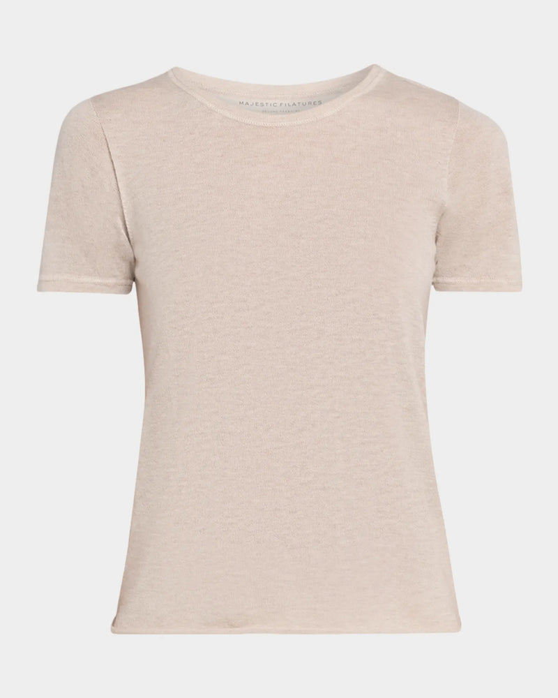 100% Machine Washable Cashmere Short Sleeve Crewneck T-Shirt