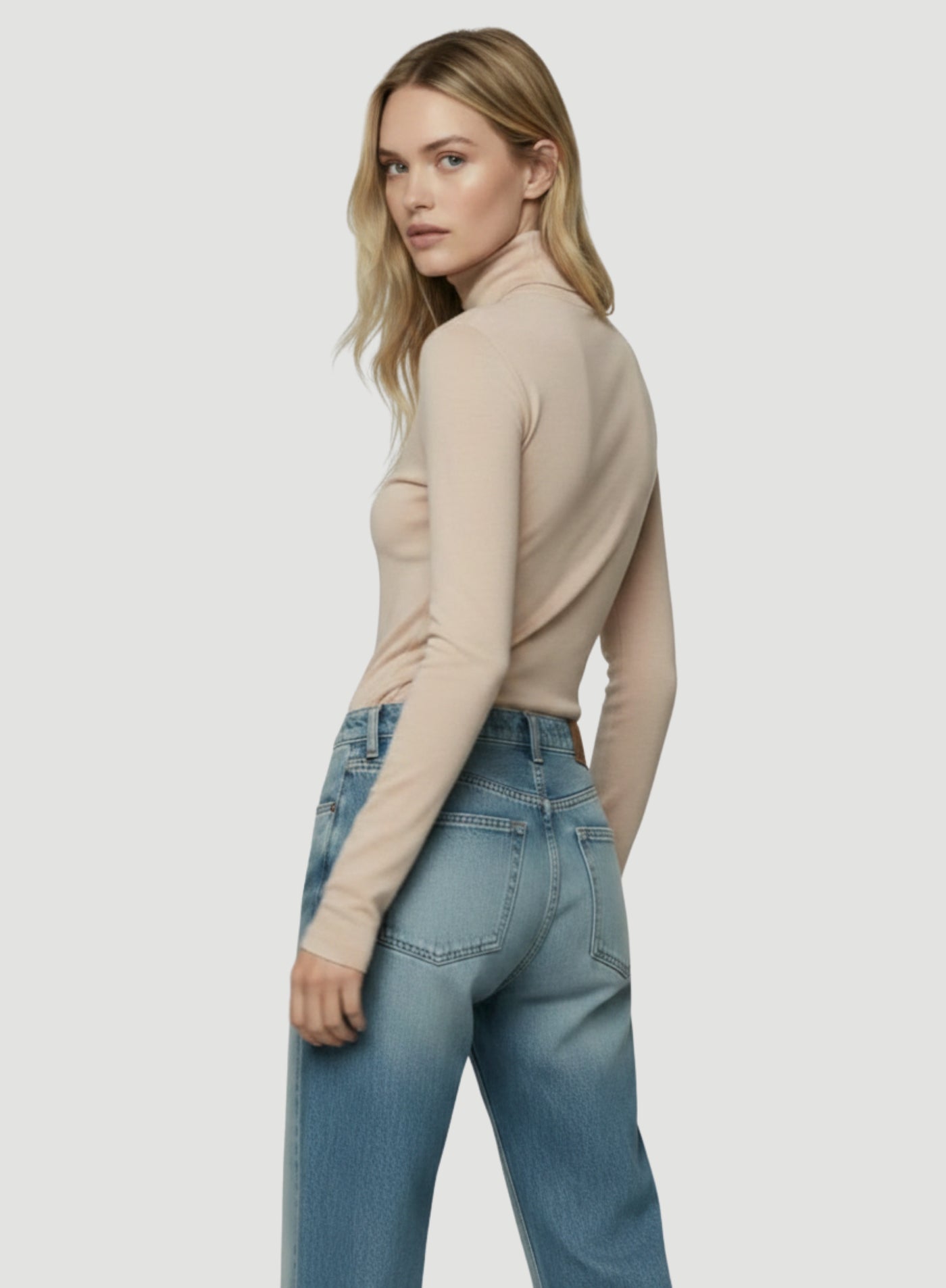 100% Machine Washable Cashmere Long Sleeve Turtleneck
