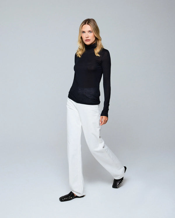 100% Machine Washable Cashmere Long Sleeve Turtleneck - TURTLENECK L/S - Majestic Filatures North America