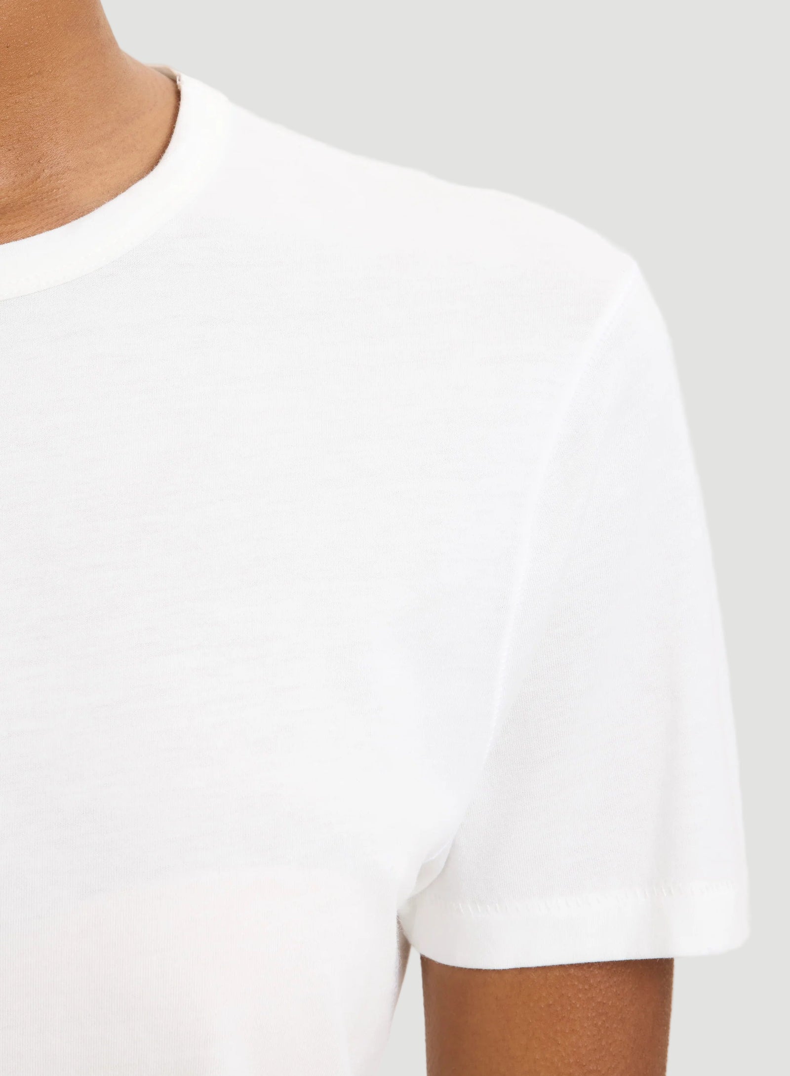 Lyocell Cotton Short Sleeve Semi Relaxed Crewneck T-Shirt Lyocell Cotton Short Sleeve Semi Relaxed Crewneck T-Shirt