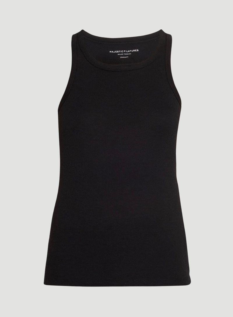 Lyocell Cotton Baby Rib Tank Top for Women NOIR – Majestic Filatures ...