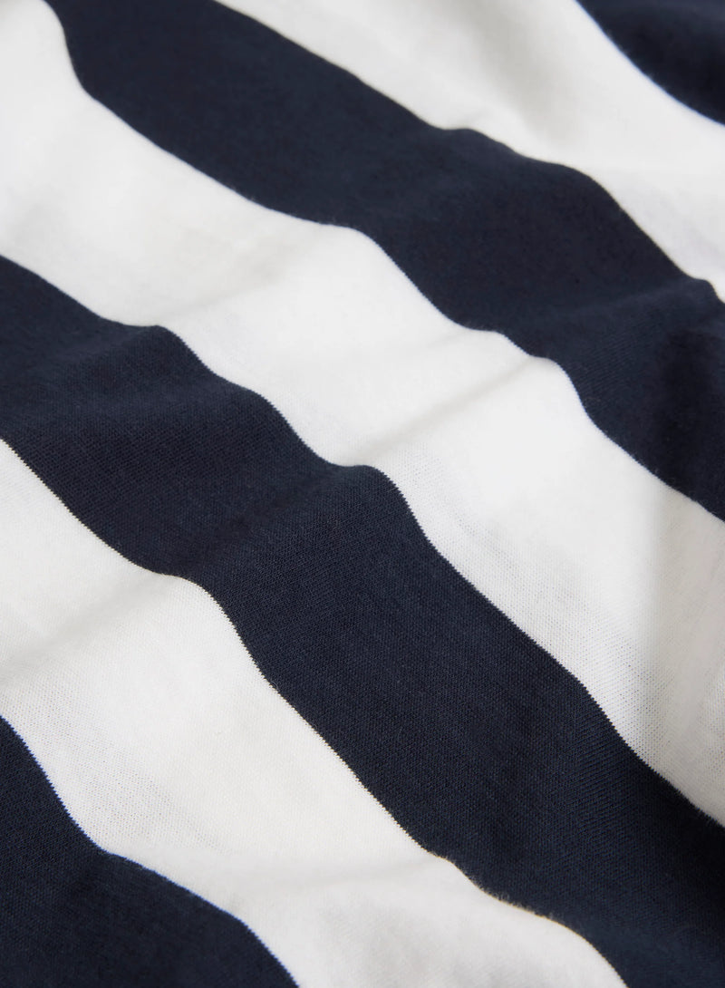 Cotton 'Silk Touch' Stripe Short Sleeve Semi-Relaxed V-Neck T-Shirt