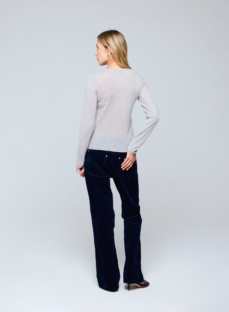 100% Machine Washable Cashmere Long Sleeve Crewneck T-Shirt - CREW L/S - Majestic Filatures North America