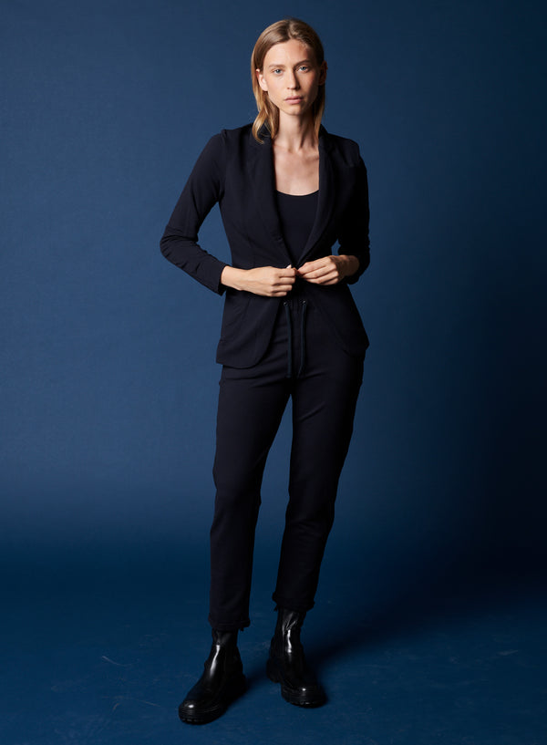 French Terry One Button Blazer and Drawstring Pant Set -  - Majestic Filatures North America