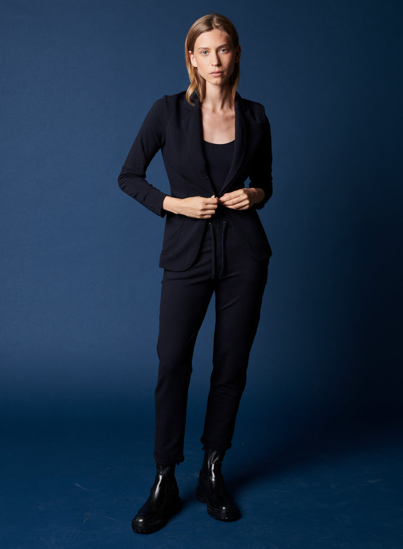 French Terry One Button Blazer and Drawstring Pant Set -  - Majestic Filatures North America