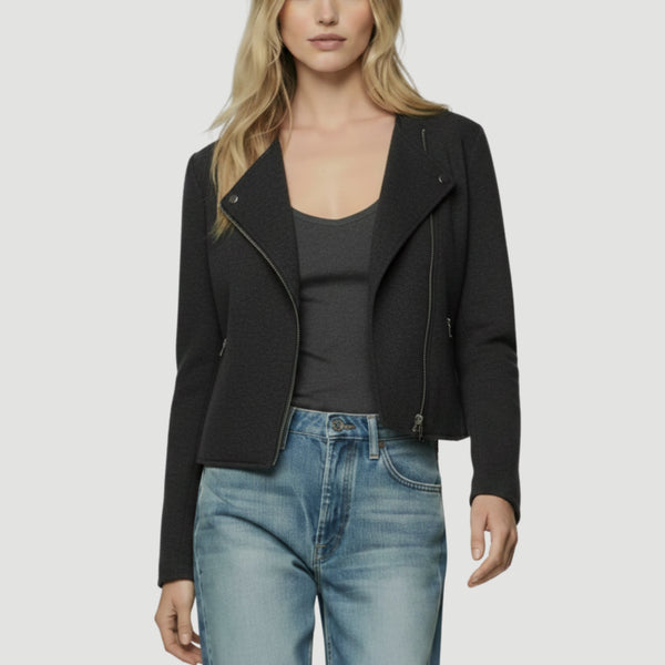Luxury French Terry Moto Jacket | Jackets for Women – Majestic