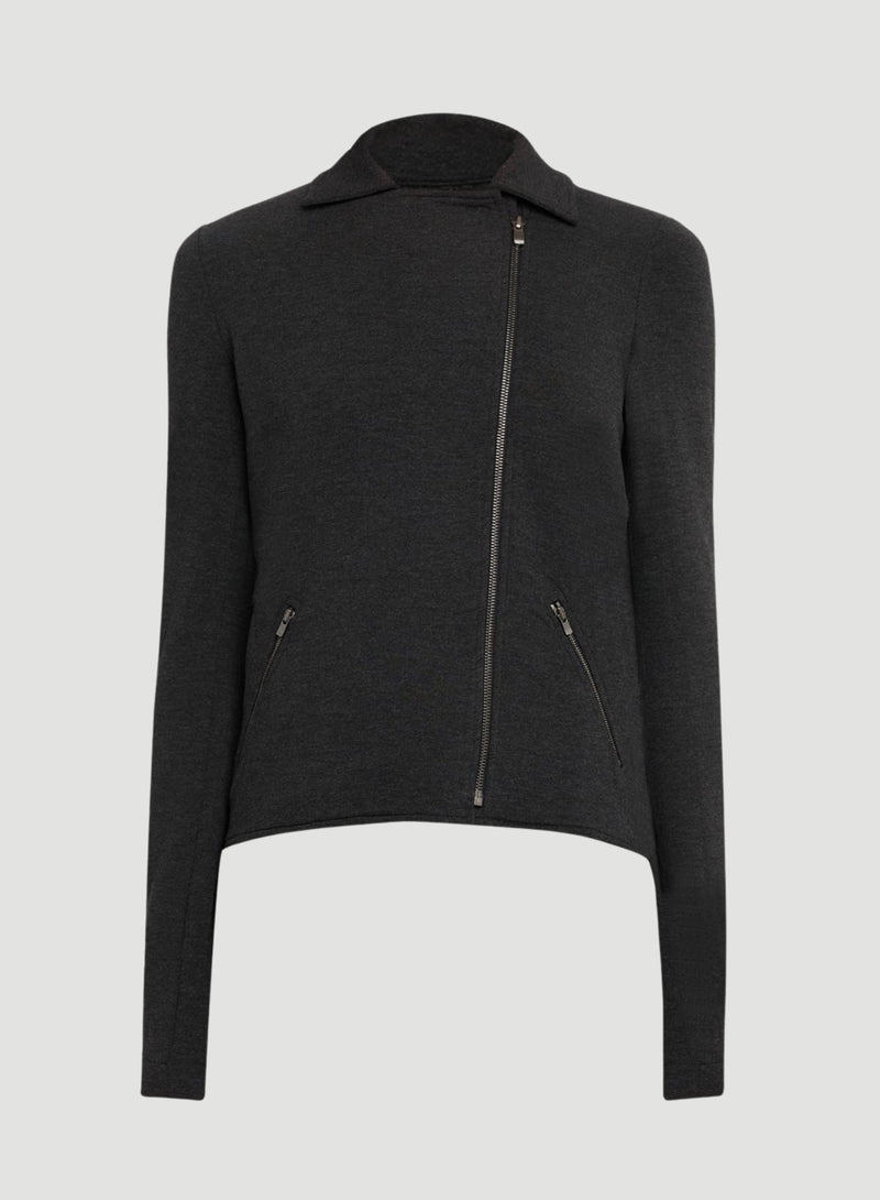 【High Bulky French Terry Field Jacket】 Luxury French Terry Moto Jacket | Jackets for Women – Majestic