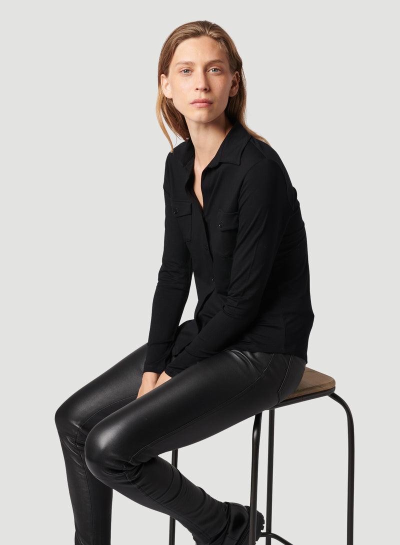 Soft Touch Long Sleeve Pocket Shirt