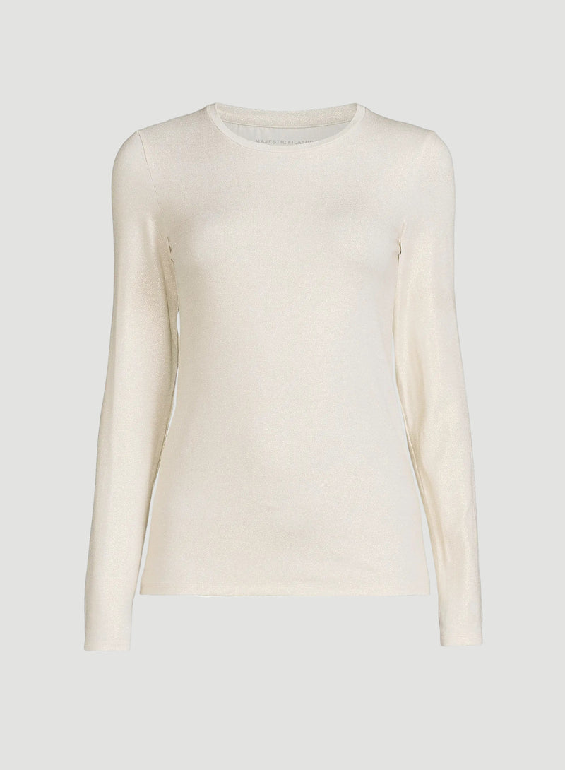 Soft Touch Metallic Long Sleeve Crewneck