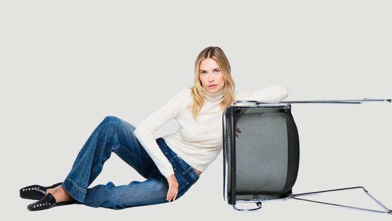 Cashmere Micro Rib Long Sleeve Turtleneck