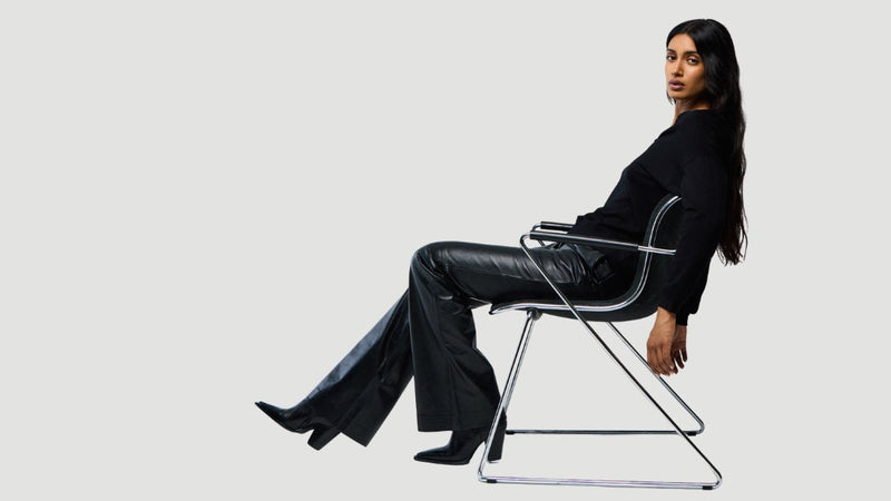 French Terry Semi Relaxed Long Sleeve V-Neck