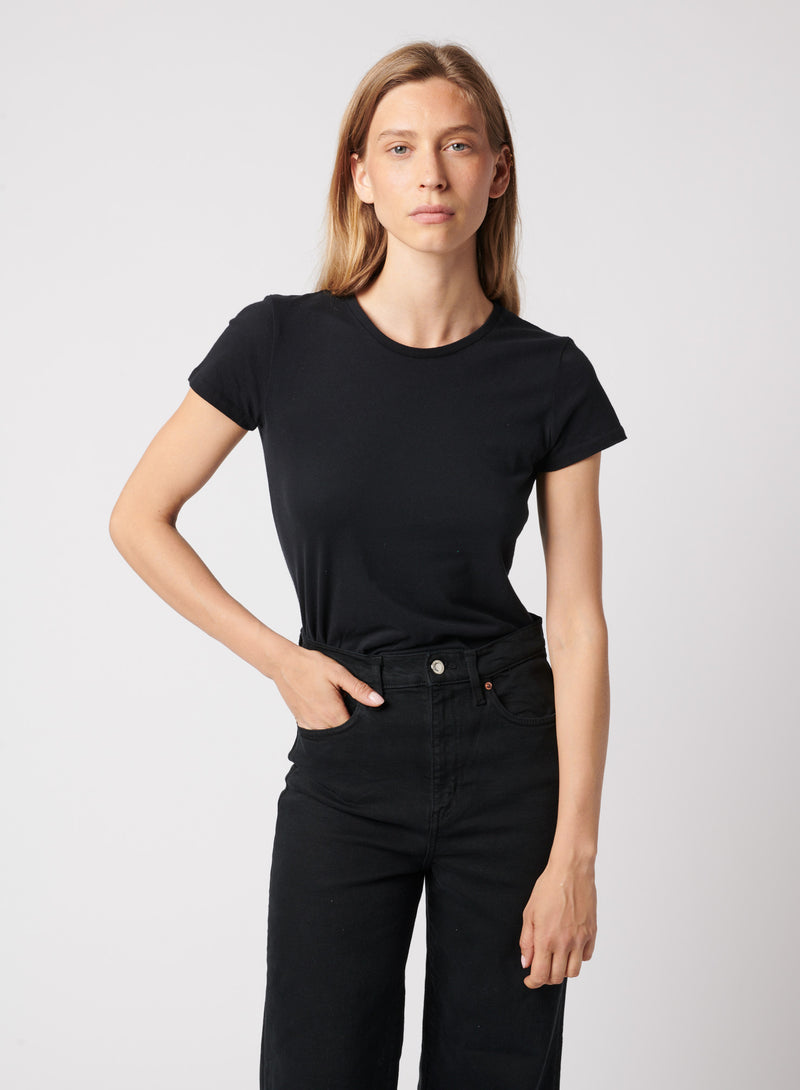 Luxe Touch Crew-Neck T-Shirt Black
