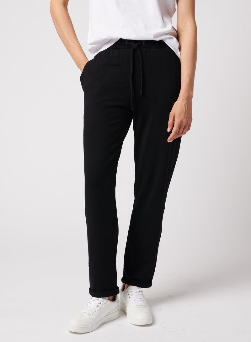 French Terry Drawstring Pant With Cuff, BOTTOMS