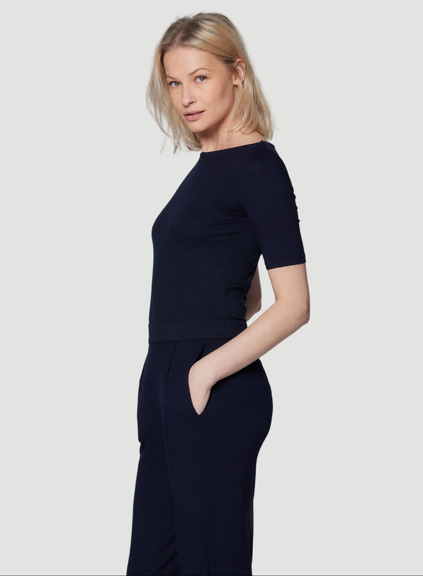 Soft Touch Elbow Sleeve Crewneck - CREW ELBOW SLV - Majestic Filatures North America